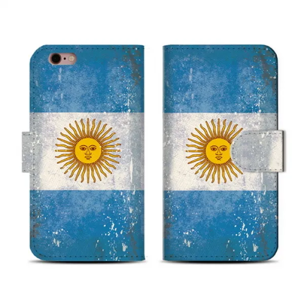  바보사랑 아이폰7플러스_지갑다이어리케이스_아르헨티나 Grunge Flag