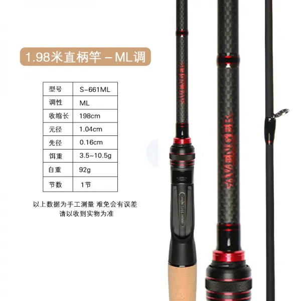 민물낚시대 NS루어낚시대 외막대 곧은손잡이 민물 날개입 전용 카본 초경량 원투 낚시대, T01-S-661ML(외마디 시리즈)
