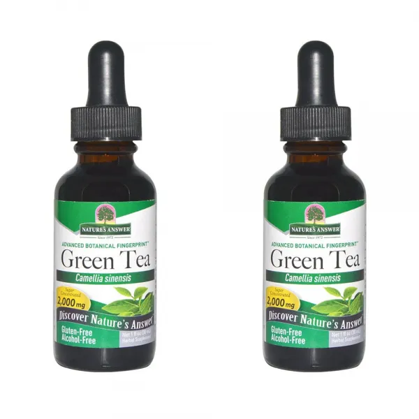 Natures Answer 네이쳐스 앤서 그린티 알코올 프리2000mg Green Tea Alcohol-Free 2000 mg, 30ml, 2개