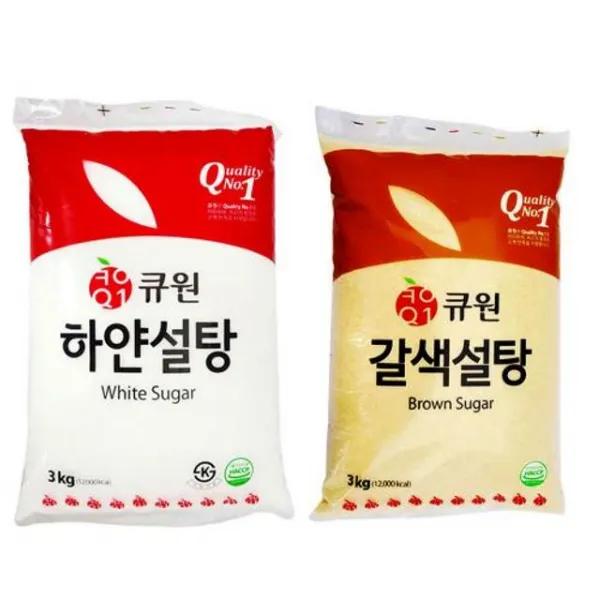 큐원 하얀설탕 갈색설탕 3kg 자연에서 얻은 단맛 / Ks + 210721ea 큐원 하얀설탕3kg 본상품선택