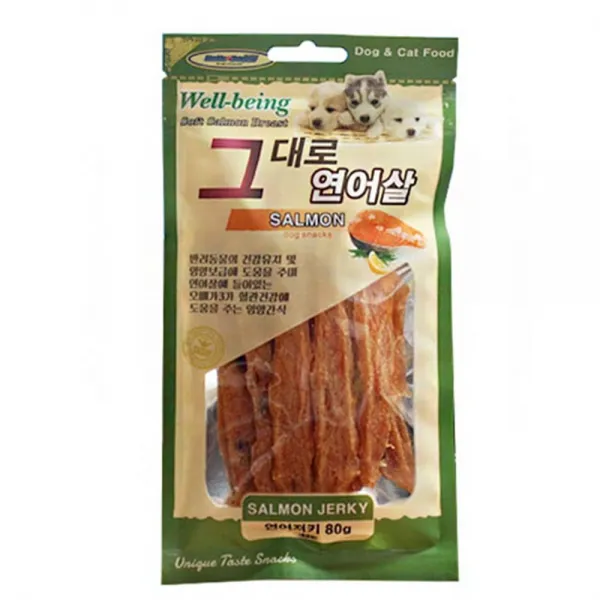애완동물가게 두뇌발달 연어저키 펫 교육보상 육포, 1개