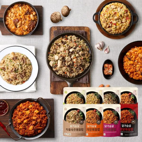 미트리 닭가슴살 볶음밥 스탠딩 250g 8종 혼합, 03_닭가슴살 볶음밥 스탠딩 8종혼합 24팩 (각3팩)