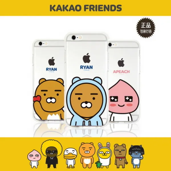  바보사랑 갤럭시j3 2017 J327 카카오프렌즈 큐티젤리 투명케이스