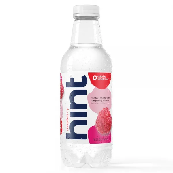 Hint Water Raspberry (Pack of 12) 16 Ounce Bottles Pure Water Infused with Raspberry Zero Sugar, 1