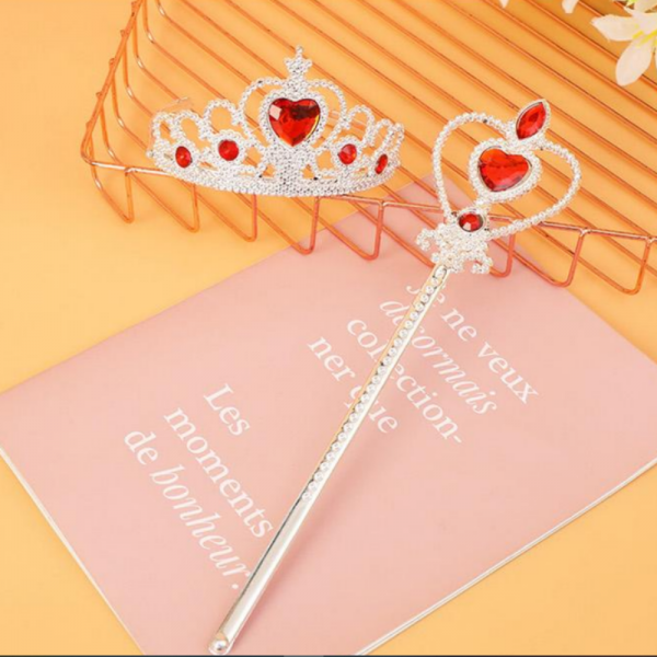 다이소 왕관 요술봉 공주세트 생일주인공 이벤트아이템 브라이덜파티소품, 핑크