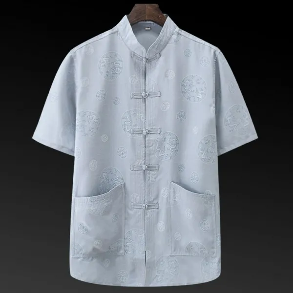 중년 아버지 시원한 여름 퓨전 개량한복 스타일 모시 삼베옷