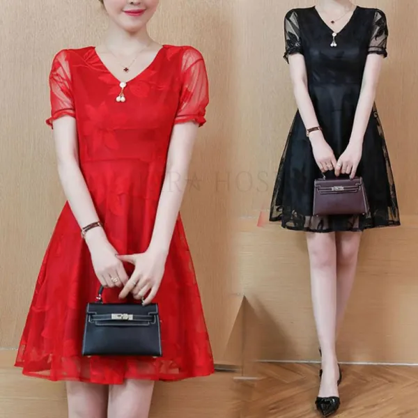 kirahosi 여름상질 여자 얇은 레이스원피스 396호 + 스마트스트랩 증정 BI0czb5
