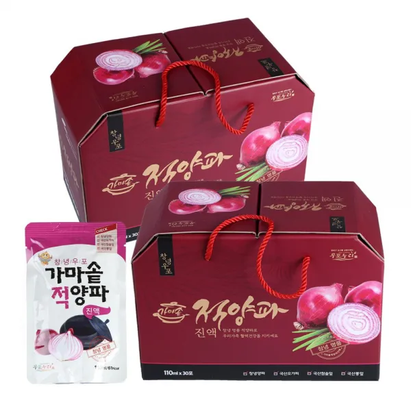 가마솥 창녕 빨간 자색양파즙 착즙 엑기스 농축원진액 추출물 건강 숙취해소 음료 주스, 100개, 110ml