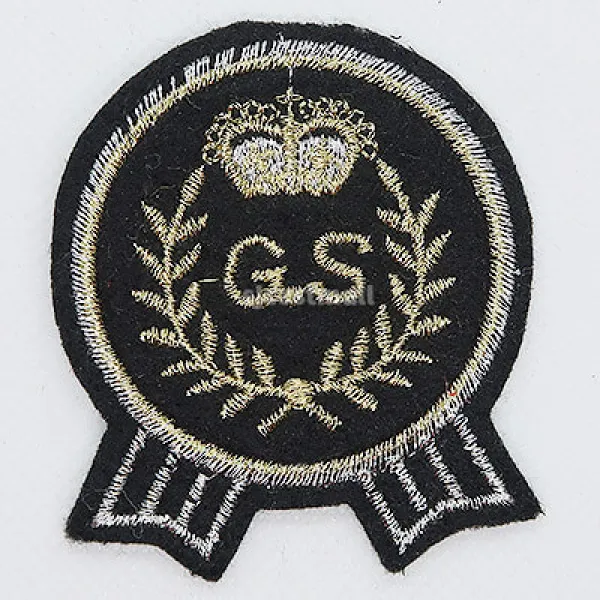 GS 왕관 리본 열접착식 와펜 자수 패치