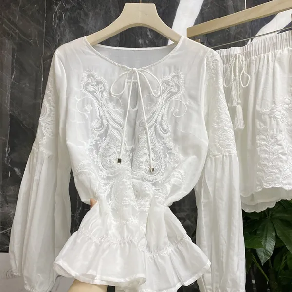 Q화물 입다 광 가산점 놓치다 보증 유감스럽다 꽃자수 레이스 면 여성 00Z18