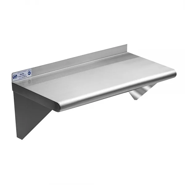 NMT 상업적인 스테인리스 선반 12 x 48 인치 280 lb 가정 호텔 및 대중 음식점을위한 NSF에 의하여 증명서를주는 벽 산 선반 설치 - P043907V3L8P, 12x24