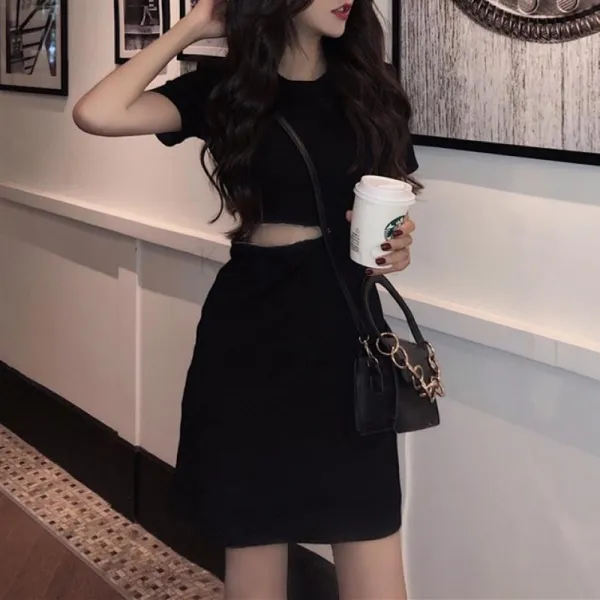 키라호시 여름 시원한 배기핏 홍콩 스타일 귀여운원피스 590호 Fmy0c4