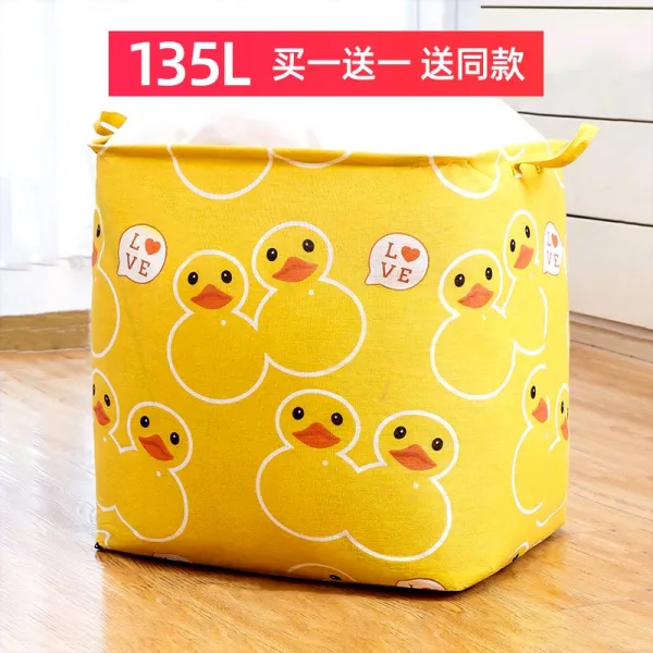 제롬 방수포보관 방습 대용량 수납가방 자 방지 곰팡내복 면이불 이사부크루즈 포장 가정용 정리 주머니, 이사집안테리어 -폴딩 /거능 룩/ 먼, 135L[ 러버 덕 ]구매하면 1 1