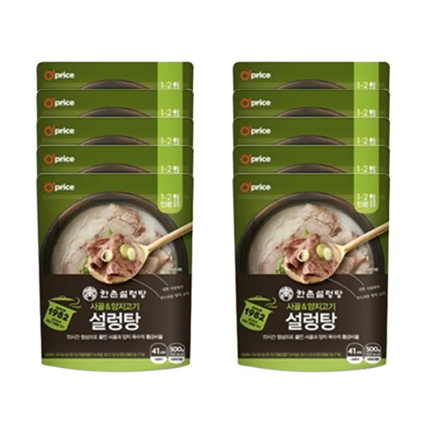 오프라이스 한촌설렁탕 정통설렁탕 사골&양지고기 설렁탕, 500g, 10개