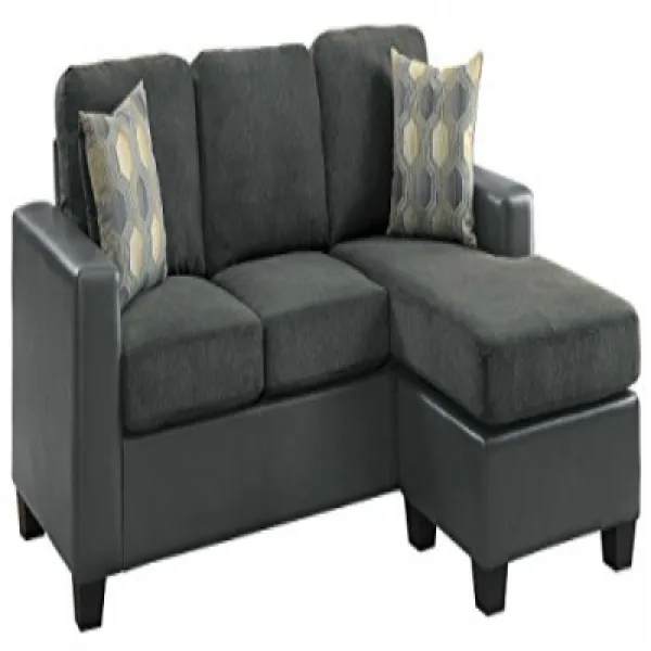 Homelegance Slater Sectional with Reversible Chaise and Accent Pillows Gray 뒤집히는 쉐 아즈와 억양 베개 그레이가있, 1