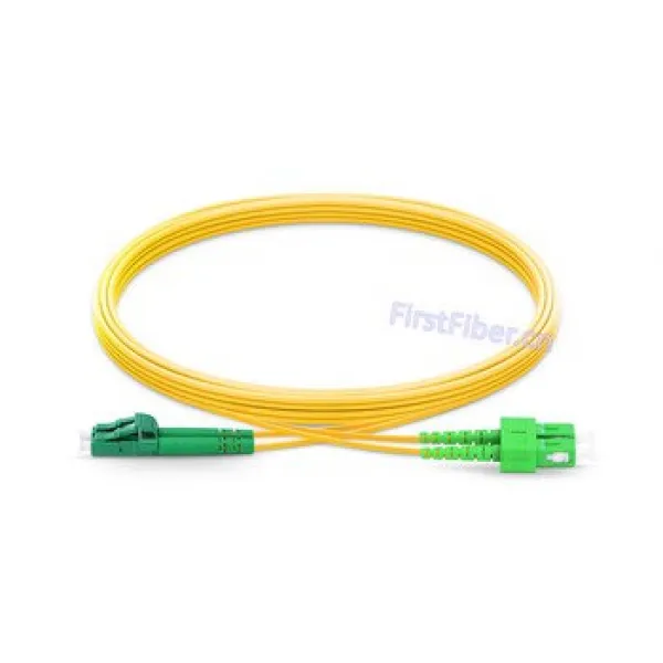 [해외] FIRSTFIBER 2 M LC APCSC APC G657A 2 코어 듀플렉스 파이버 패치 케이블 점퍼 패치 코드 2.0MM PVC OS2 SM 벤드 무신경, 상세내용표시