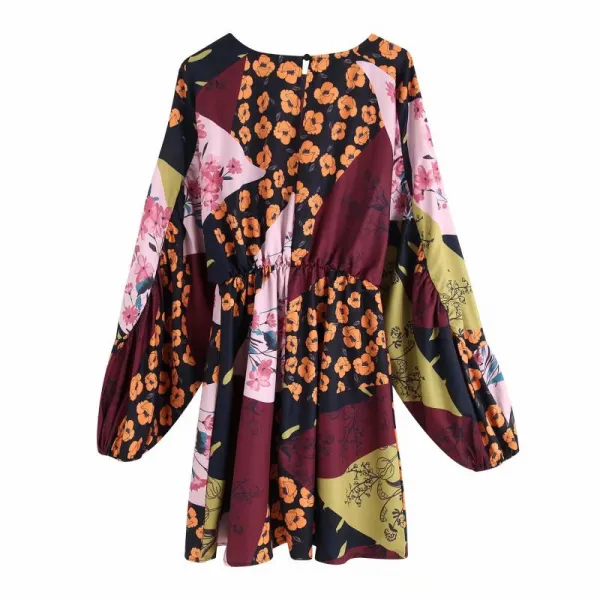 Bear 패치워크 원피스 짜집기 의상 여자 누더기 패션 Gc 000080639