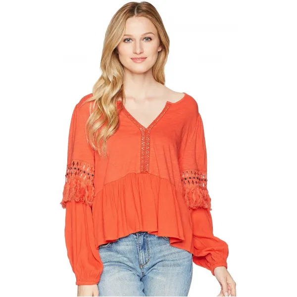 다사줌 Lucky Brand Cut Out Peasant Top (행운의 브랜드 컷 아웃 소작농 톱)