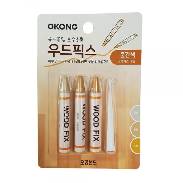 [ALQ_8004326] 오공 우드 픽스 크레파스 중간색 공업용보수제 가정용수리보수제 공업용수리보수제 자동차보수제 보수제, 단일상품