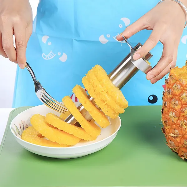 스테인레스 스틸 파인 깎기 도구 절봉배 자동 껍질 벗기기 과신기 껍질깎기 기계 가정용 박칼 스테인리스강 깎다 파인애플 기증후금