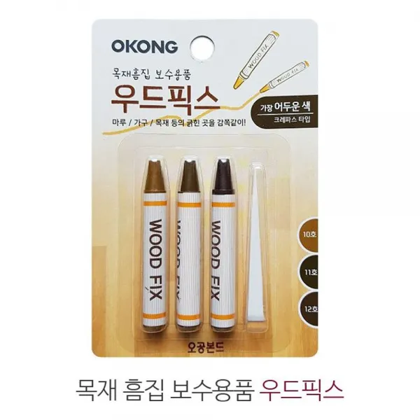 JJ마트 우드픽스 가.장어두운색 (목재흠집보수.스크레치보수)접착제 순간접착제 5초접착제 매직픽스 혼합형접착제, 1개
