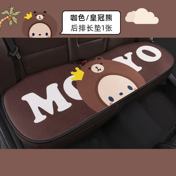 Feb.09 363번 사계절용으로 캐릭터 차량용 방석 네티즌 빨간 단 3종 세트 러블리 여신풍 의자 시트 뒷좌석이다.z 크라운 곰 / 가 색. 단독 뒷 자리 1 장.