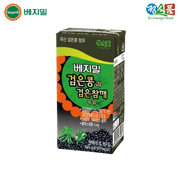 베지밀 검은콩과 검은참깨 두유, 190ml, 72개