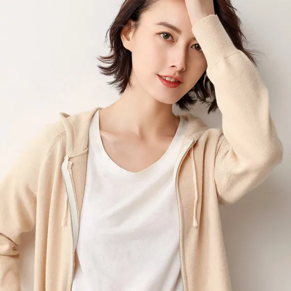 위원장 내정자 봄가을 계절 스웨터 여성가디건패션 티셔츠 와이드 루즈핏 집업