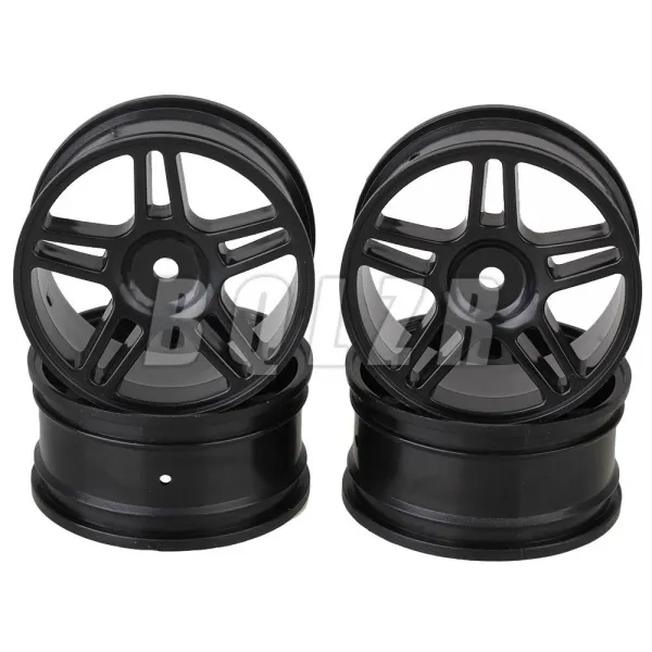 Mxfans 4x Rc1 10 온로드 및 드리프트 카 플라스틱 스타 휠 림 홀 드라이브 16 진수 12mm 블랙 컬러