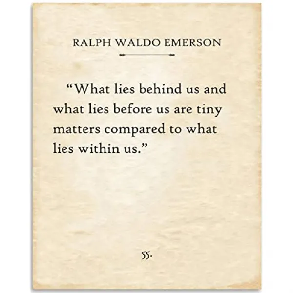 Ralph Waldo Emerson Lie 11x14 패디 타이포그래피 페이지 인쇄 낭만적이고 고무적인시를위한 훌륭한 선물 본상품 본상품