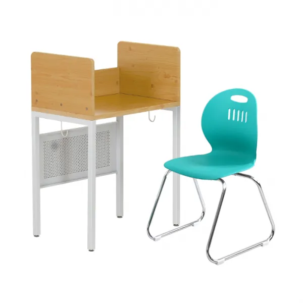 하이스위티 1인용 학원 독서실책걸상세트 1507 책상 화이트비취 W650 의자/민트바디