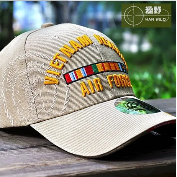 기타야구용품 해군 베트남전 노병 자수 글자 야구모자 밀리터리룩 용품 2열 오색 C02 카키색
