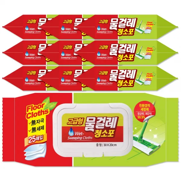 Taekyang Taekyang 물걸레청소포 고급형 중형 25매x10팩 청소용 물티슈 청소포 250장