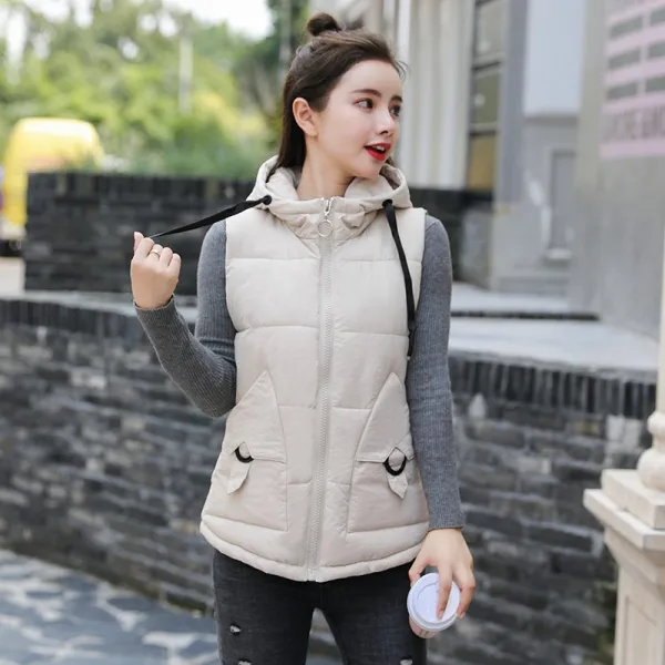 Zoneshop 여성 경량 패딩 조끼q26