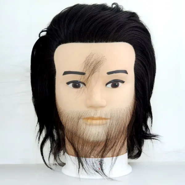 천혜사 W2fcce2l 시험모 미용실 마네킹 통 용 남자 인모 연습 가발 St02945 두상 국가고시용