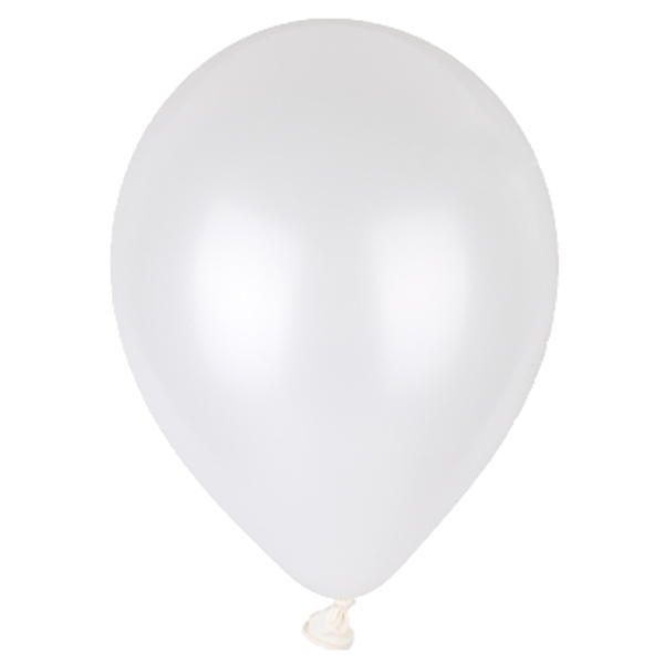 네오텍스 30cm(12인치) 라운드 고무풍선(50개입), 펄화이트