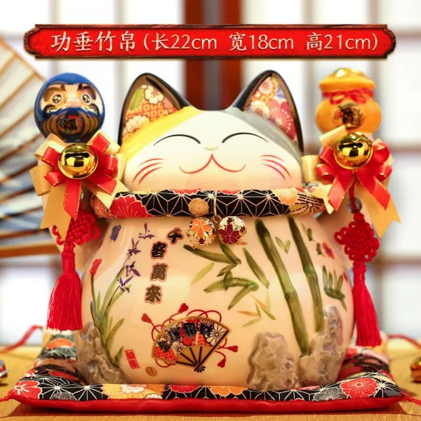 행운의 고양이 장식 일본 세라믹 돼지 저금통 가게 점원 크리 에이 티브 장식 오프닝 크리스마스 선물 홈 09 09