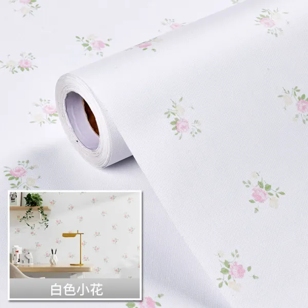 주방 벽지 wallpaper 2541# 오일 방지 스티커 방수장 부뚜막 가구 대리석 필름 위생간재간벽 뉴타임즈 Z, 하얀 잔꽃 0.6m*5m (5m 포장)