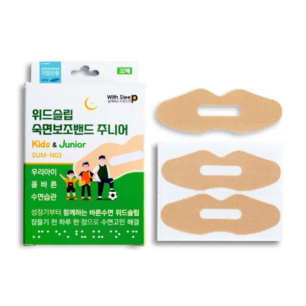 위드슬립 숙면보조밴드 키즈앤주니어 입막음테이프, 숙면보조밴드 키즈앤주니어 6개입(3+3)