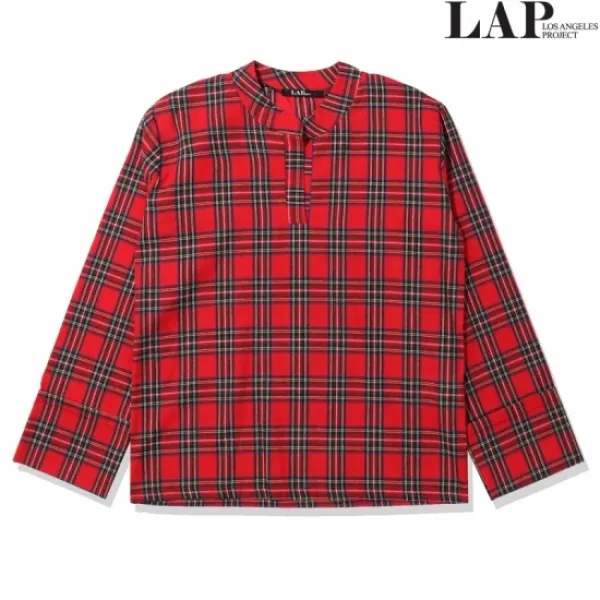 LAP 랩(LAP) 체크 넥트임 블라우스 AG4WB949