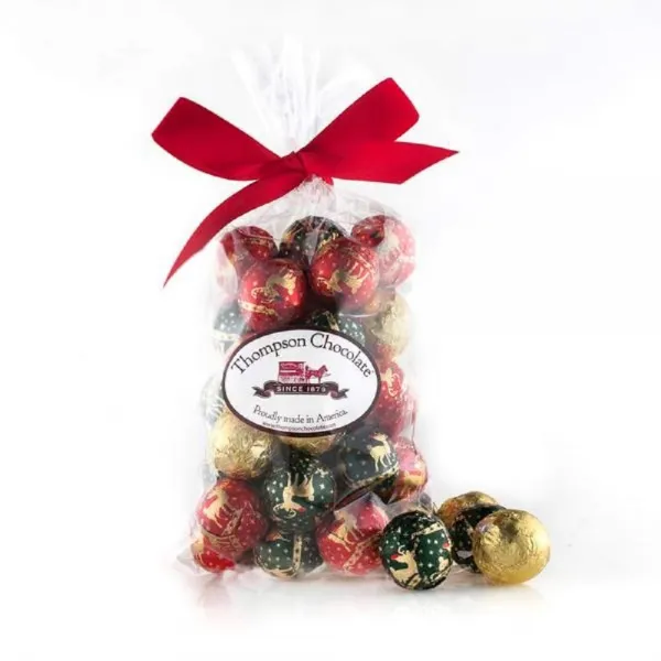 Thompson Chocolate 크리스마스 공 솔리드 밀크 초콜릿 12 Lb 약 35개 선물팩 선택 상세설명참조