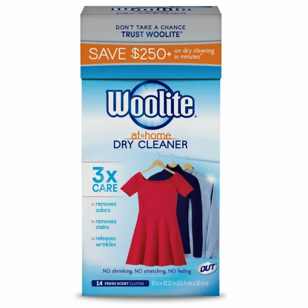 Woolite At Home Dry Cleaner 울라이트 홈 드라이클리닝 세제 수축 변형 변색 방지 프레쉬 향 14개입 1개