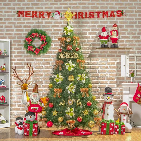 성탄절로고 스키강습소 결혼식장 포근한겨울 철제별트리 골든기프트트리, 단일상품