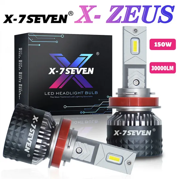 X7SEVEN XZEUS 150W 30000LM 6500K 자동 LED 헤드 라이트 9004 9005 9006 9007 9012 H1 H4 H7 H11 H13 Led 디코더 EMC, 6500K 150W 30000LM, 9005/HB3