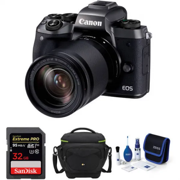 Canon EOS M5 Mirrorless Digital Camera with 18-150mm Lens and Accessor, 상세내용참조