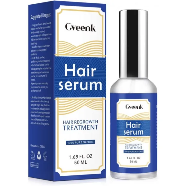머리 성장 처리 머리 성장 기름 탈모 처리를위한 Cveenk 50ml 머리 기름 머리 혈청 처리 기름 머리 엷게 1
