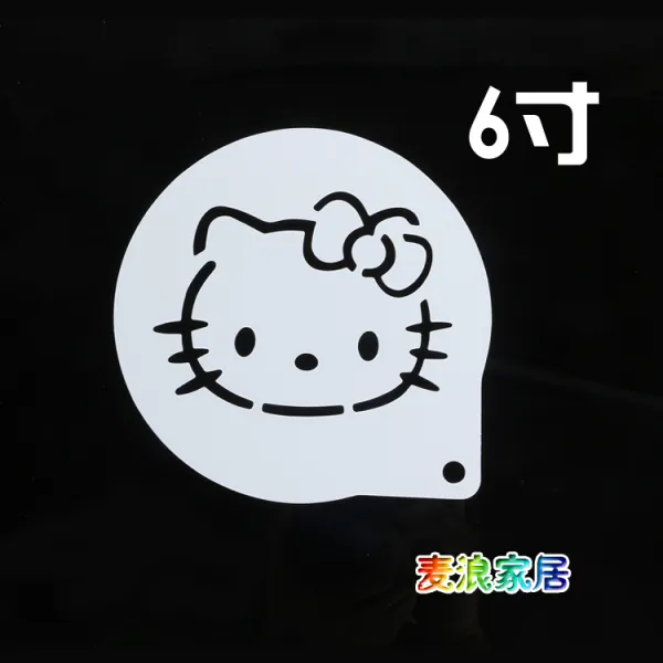 6인치 8인치 띠 애니메이션 케익 거푸집 고양이나염 모델 분출함 꽃몰드 베이킹, 6인치 KT캣 비닐 플라스틱 플라워