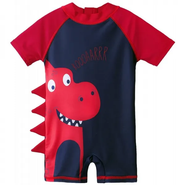 BAOHULU 키즈 스쿨 수영복 소년 자외선 차단 러쉬 가드 연체 수영복 학교 용수 (6-12 개월 레드)