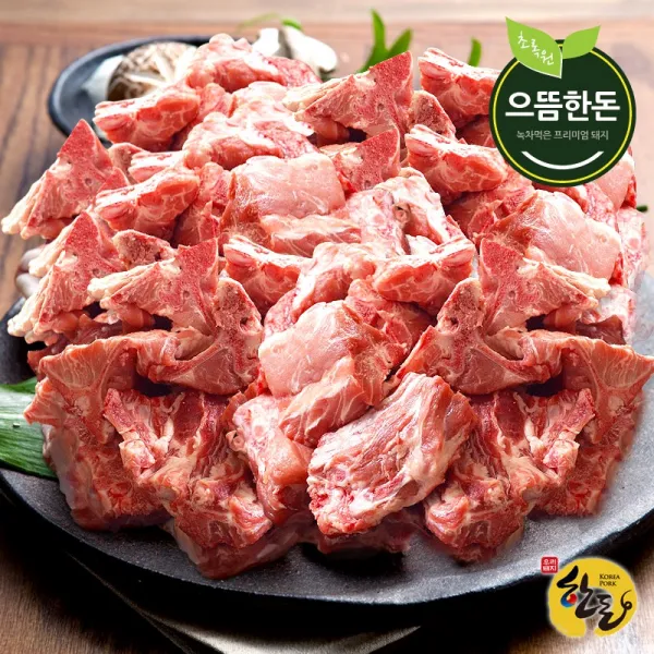[으뜸한돈] 국내산 한돈 돼지 등뼈 3kg (감자탕용) 냉동, 단품