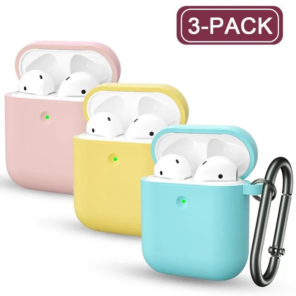 2019 Airpods 케이스용 OULUOQI Airpods 360 ° 보호 충격 방지 케이스 커버 Apple Airpods 2 & 1과 호환, 단일상품